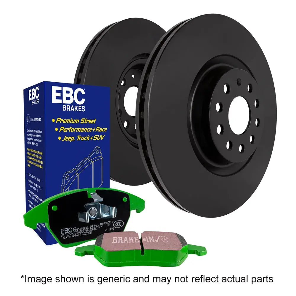 EBC Brakes Greenstuff 2000 Pad and Plain Disc Rotor Kit - Focus ST225 Rear ebc brakes
